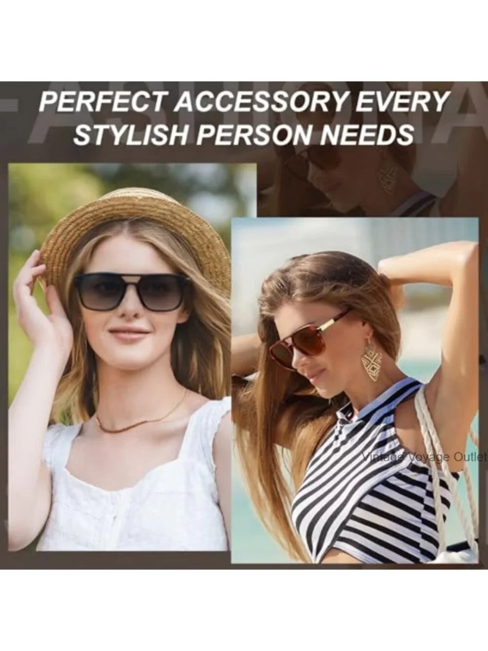 Retro Aviator Sunglasses 4 Pack for Women Men Plastic Frame